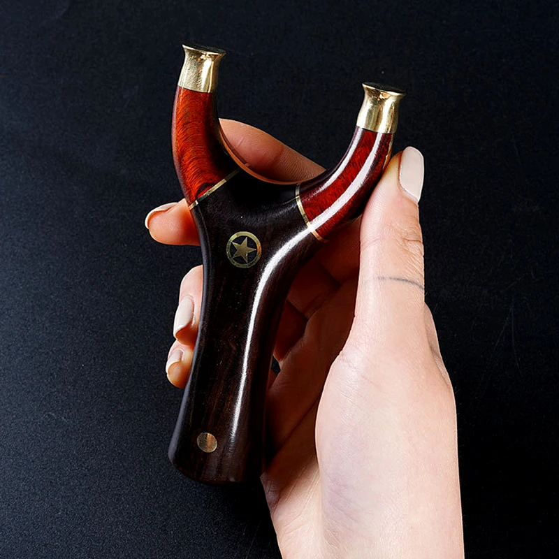 

High Quality Solid Wood Splicing High Quality Slingshot Suitable For Flat Rubber Band Outdoor Shooting Hunting sports catapult