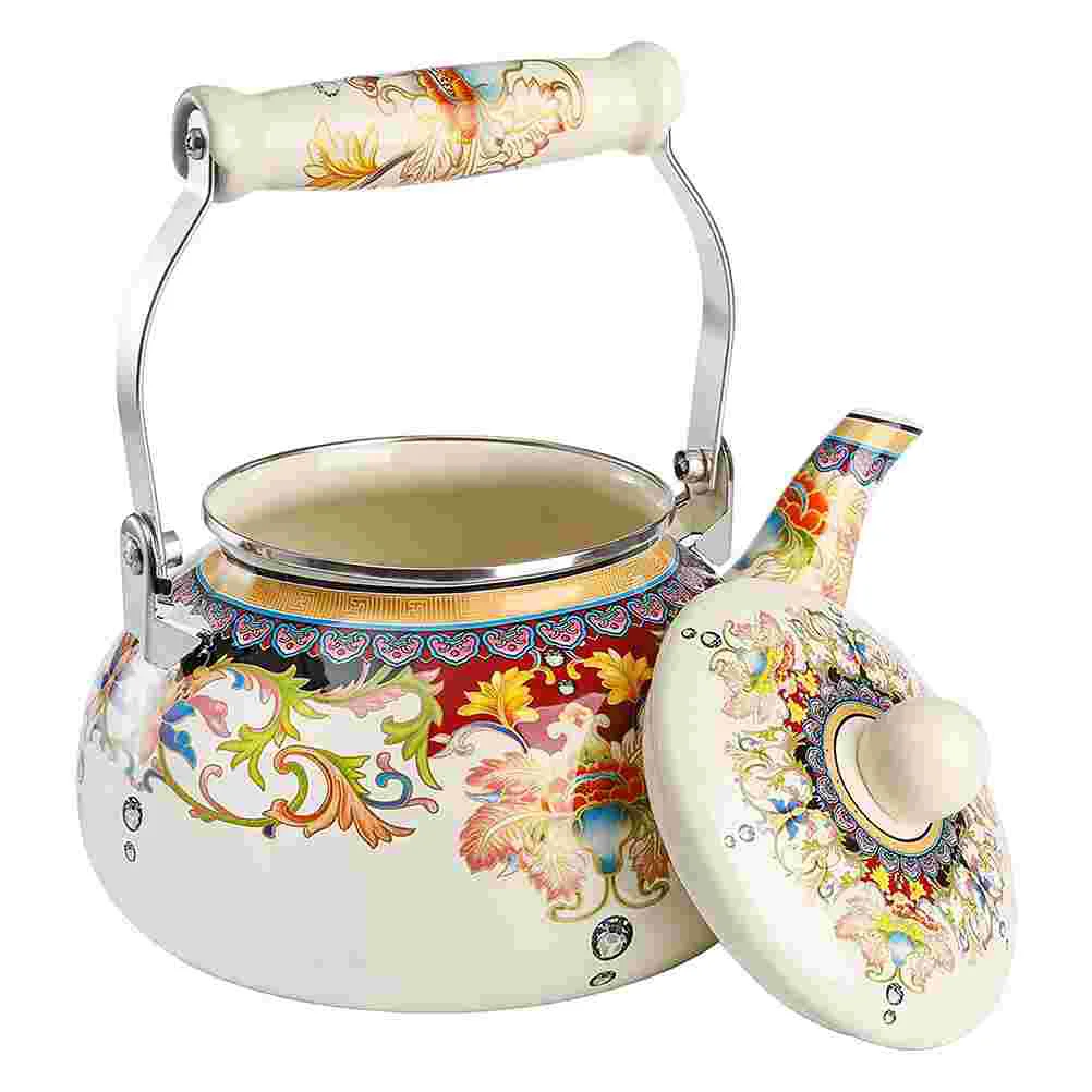 

Kettle Tea Teapot Steel Water Enamel Stainless Coffee Stovetop Whistling Pot Stove Ceramic Topteakettle Floral Vintage Boiling