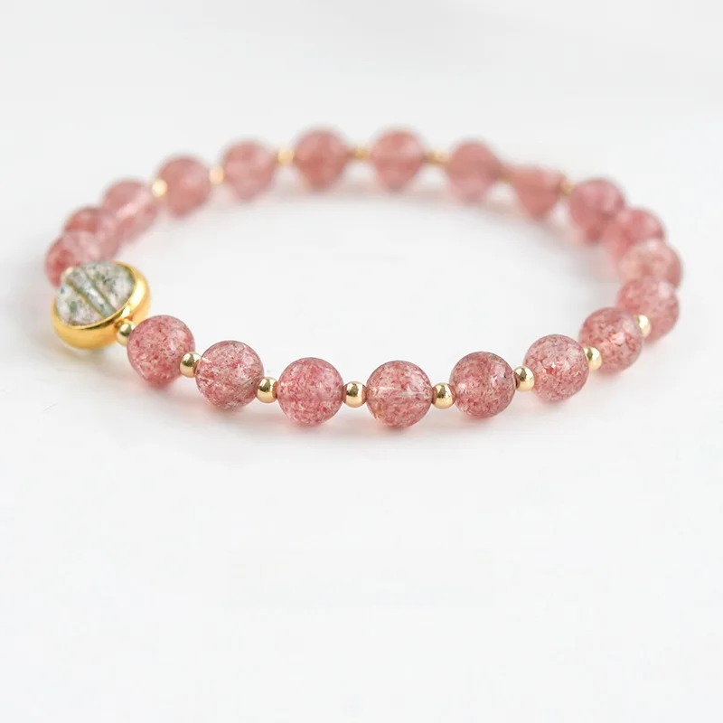 Оригинальный дизайн [Девушка] Клубничный кристалл с зеленым браслетом-призраком