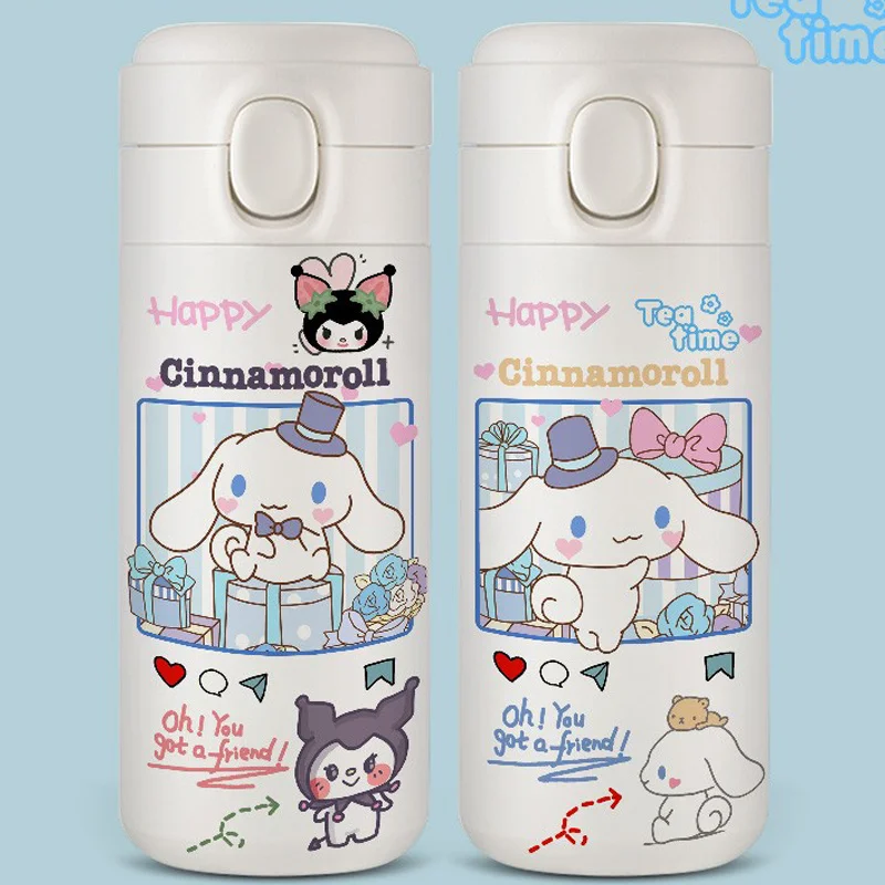 

NEW My Melody Kuromi Sanriond Cinnamoroll Pom Pom Purin Kawaii Anime Cartoon Cute Fashion Portable Vacuum Cup Girls Love Gifts