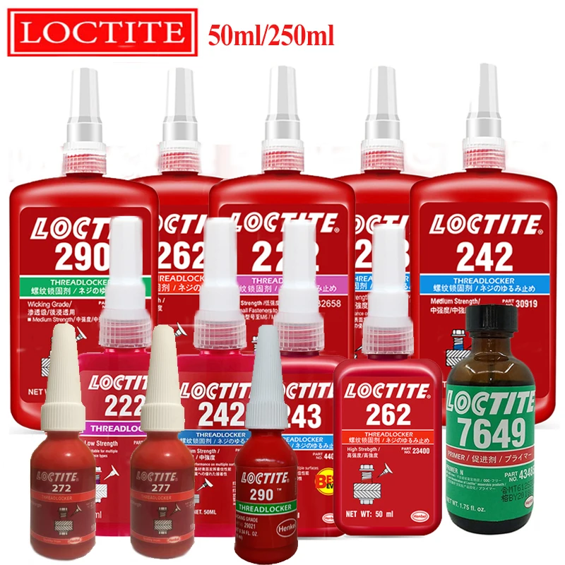 50ml/250ml loctite 243 242 272 screw adhesive 263 262 277 290 anaerobic glue anti-loose anti-slip Sealing thread locking agent