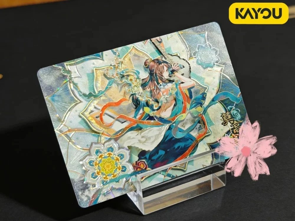 Фото Коллекционные карточки Kayou: Wu Hua Mi Xin, бумажные, расписанные вручную, серия Qi Yu, первая серия, оригинальные, лимитированные, номерные, игровой мерчандайзинг №4