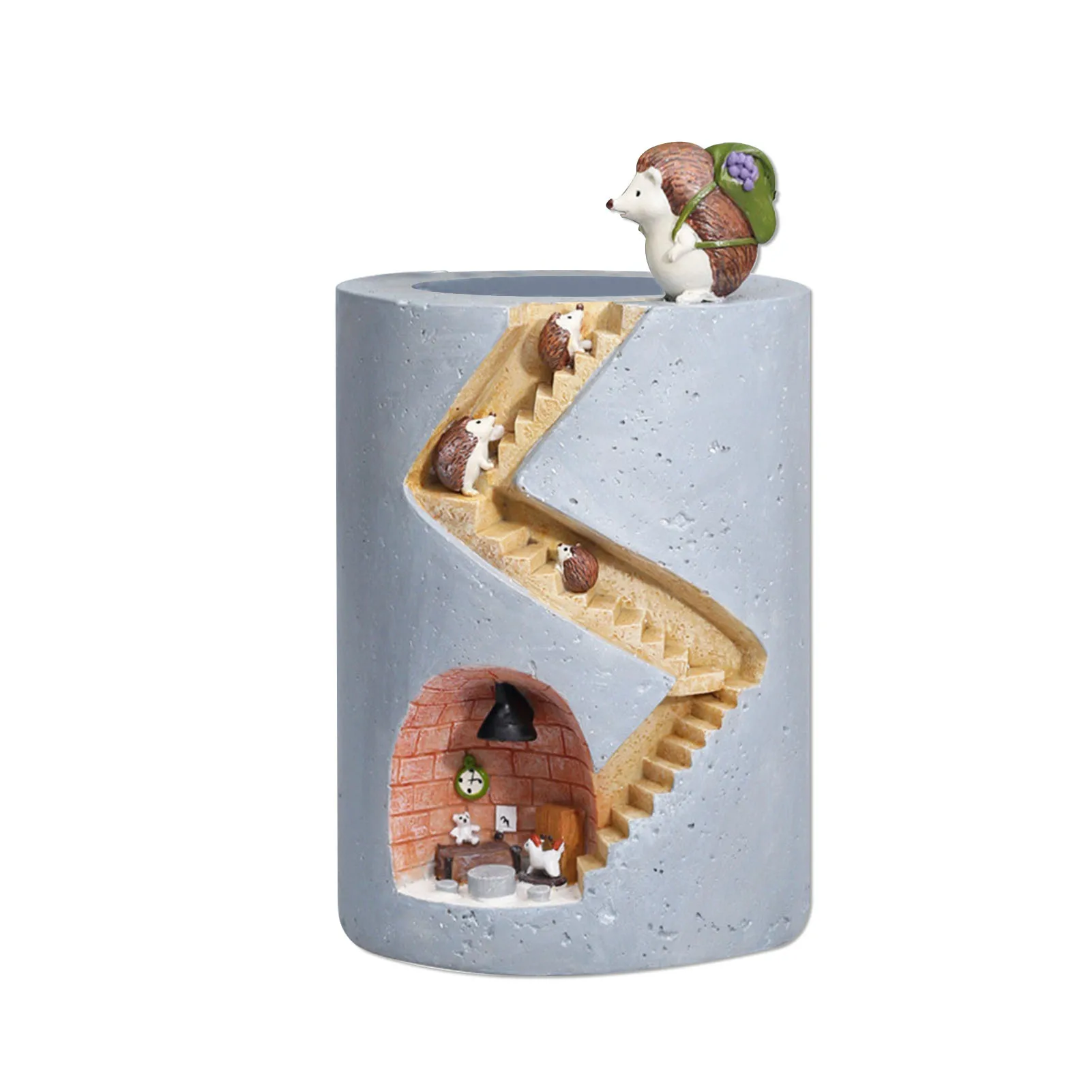 

Милая миниатюрная домик для Ёжика, цветочный горшок, суккулент, плантатор, ваза, украшение для дома, персональный подарок