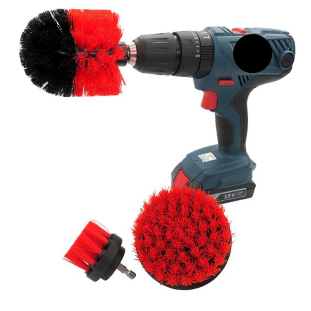 

3pcs Car Wash Electric Brush Hard Bristle Auto Detailing Cleaning Tools Soft And Hard Wire Electric Cleaning Brush Disc Brush