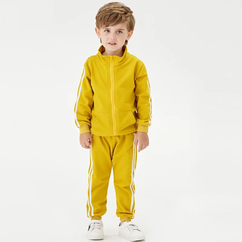 

Sports Suit Boys and Girls Knitted Zipper Shirt + Casual Trousers Two-piece Set Toddler Boy Clothes Boutique Outfits 2022 New