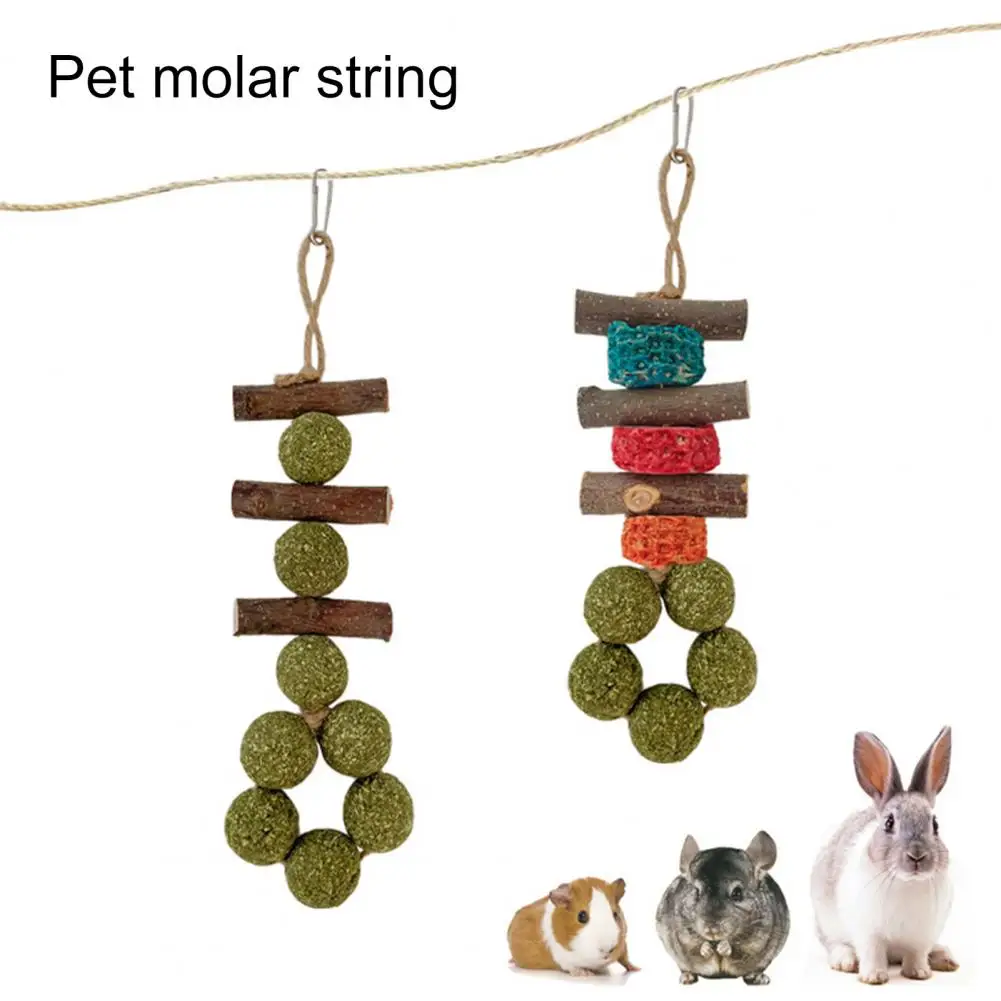 

Hanging Hamster Chew Toy Rabbits Bunny Guinea Pig Chinchillas Molar Rod Teeth Cleaning Grass Ball Small Animal Toy Accessories