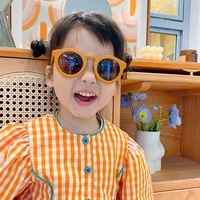 2022 fashion children sunglasses kids toddler eyewear personality baby matte frosted eyeglasses retro round glasses gafas de sol
