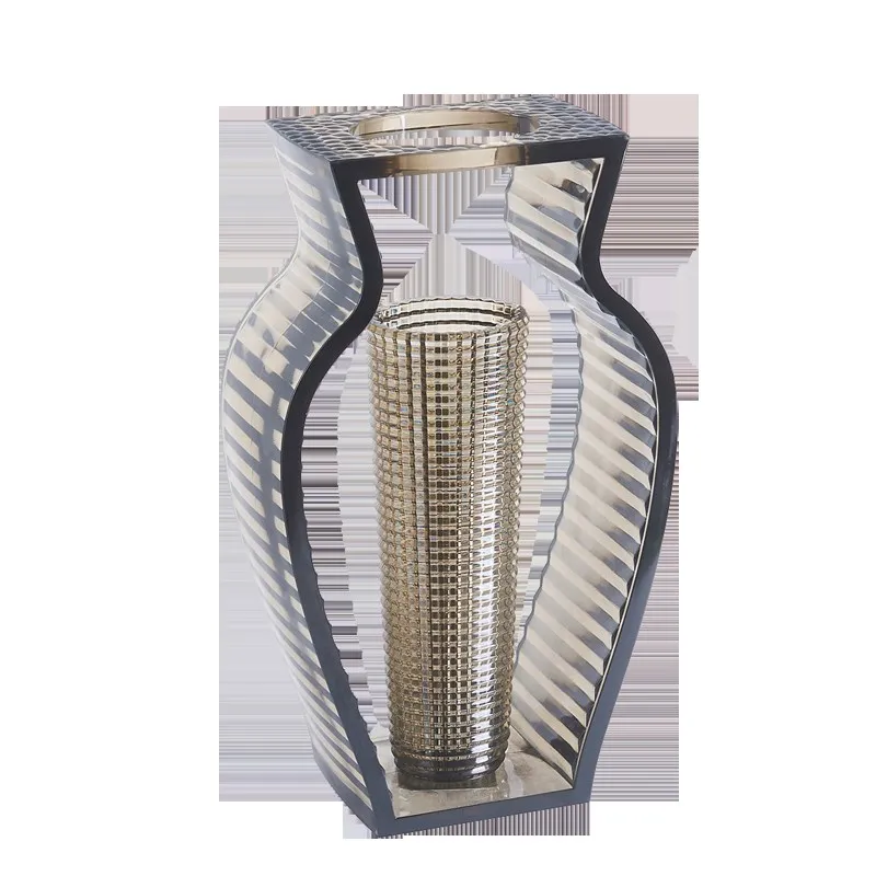 Прозрачная акриловая ваза в скандинавском стиле декоративная для гидропоники