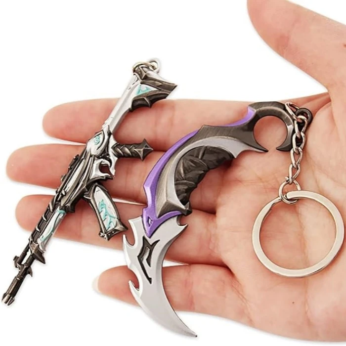 Valorant Фигурка Оружие Брелок Нож Металл M4 Игровая Периферия Самурайский Меч Модель
