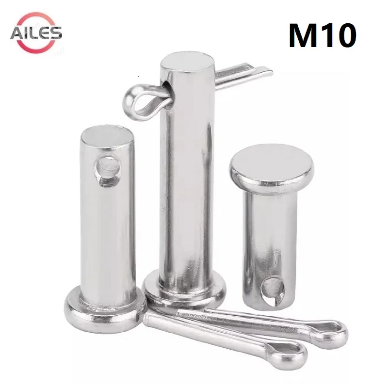 Штифты с отверстием и спинкой из нержавеющей стали 304 M10 штифты плоской головкой