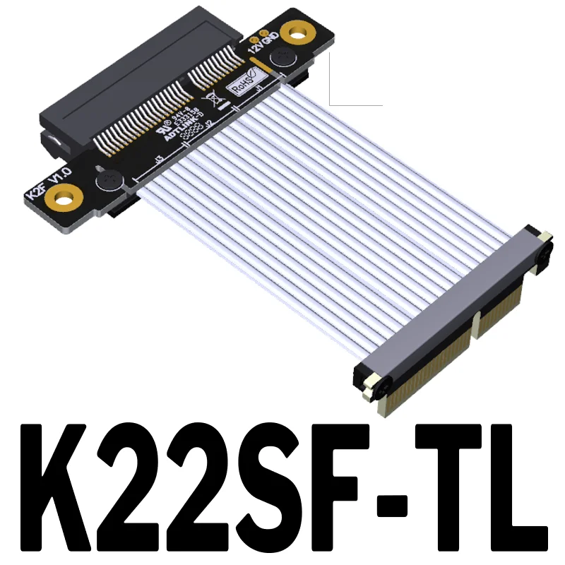 Фото Переходная плата адаптера PCI Express 4.0 PCI-E 4X, 90-градусный преобразователь для серверного корпуса 1U/2U — совместимость с PCI-E 3,0 X4 в X4/X1 №2