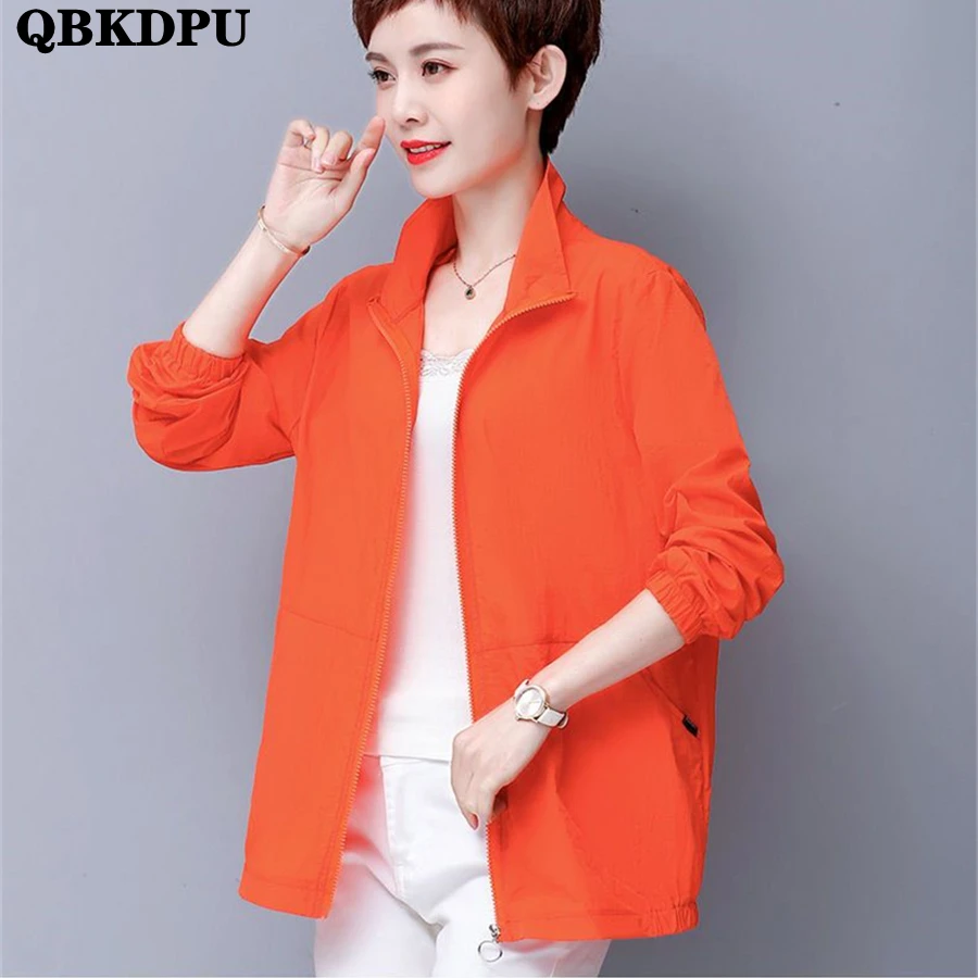 

Oversized 5XL Sping Summer Loose Thin Jacket Women Causal Zipper Coat Breathab Long Sleeve Outwear Sun Protection Jogging Abrigo