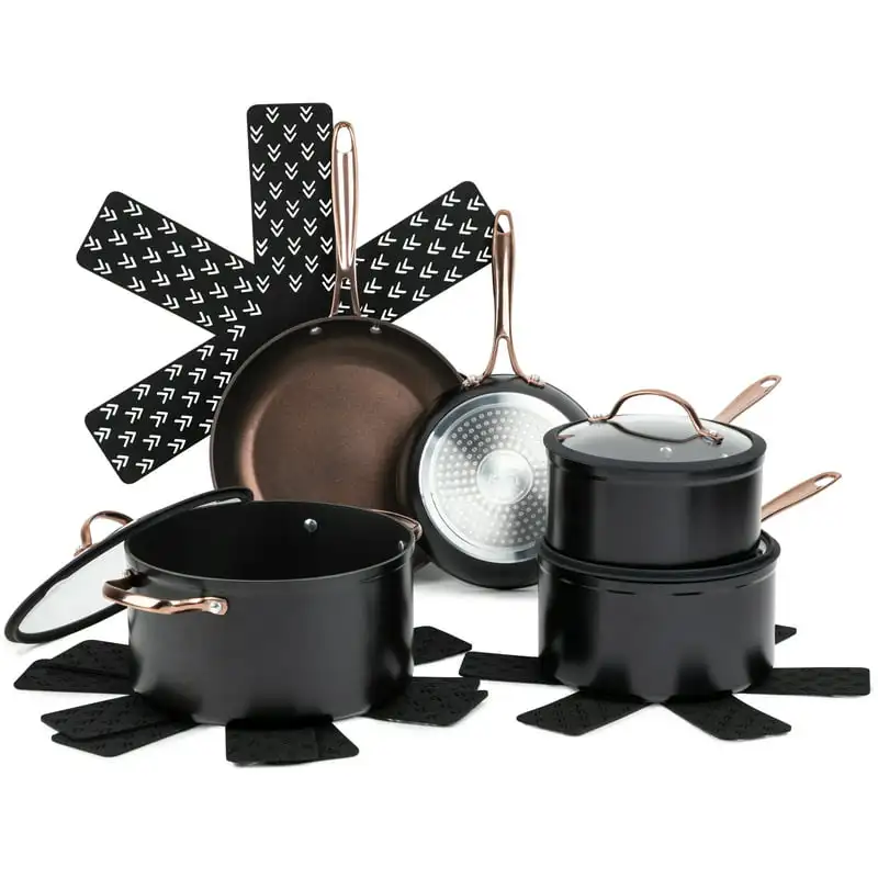 

12-Piece Cookware Set, Rose Gold