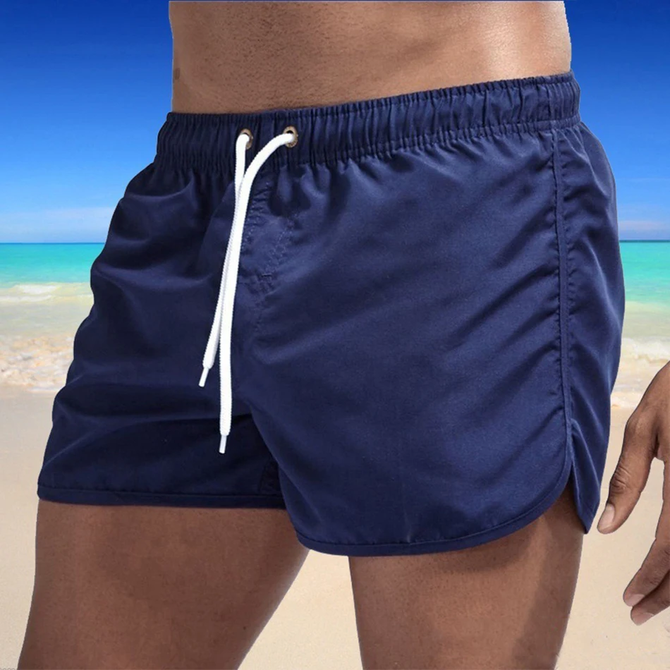 

Bañador corto de cintura baja para hombre, ropa de playa Sexy, transpirable, Surf, verano, 2023