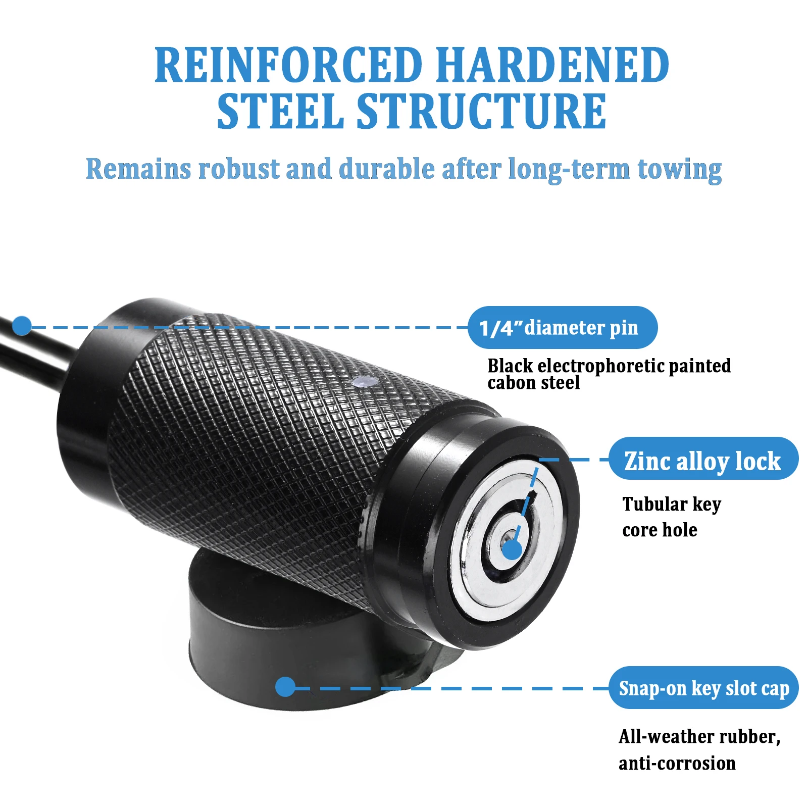 Сцепка прицепа соединительный штифт 1/4 дюйма небольшой Противоугонный
