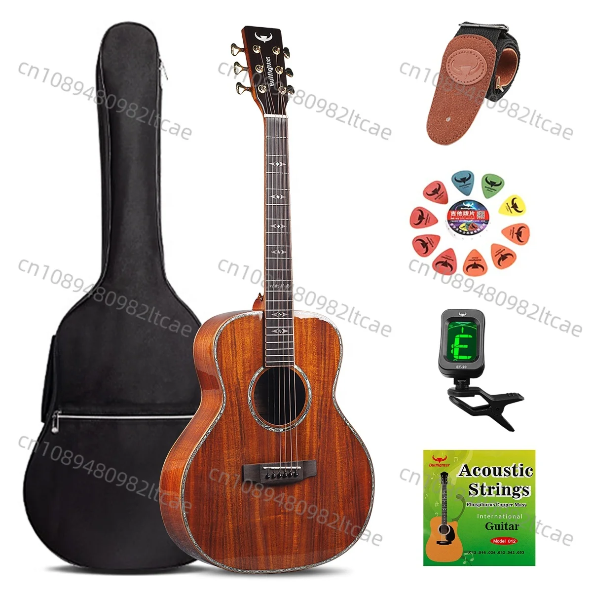 Профессиональная Гитара Bullfighter D-3623 KOA из дерева 36 дюймов натуральный цвет акации