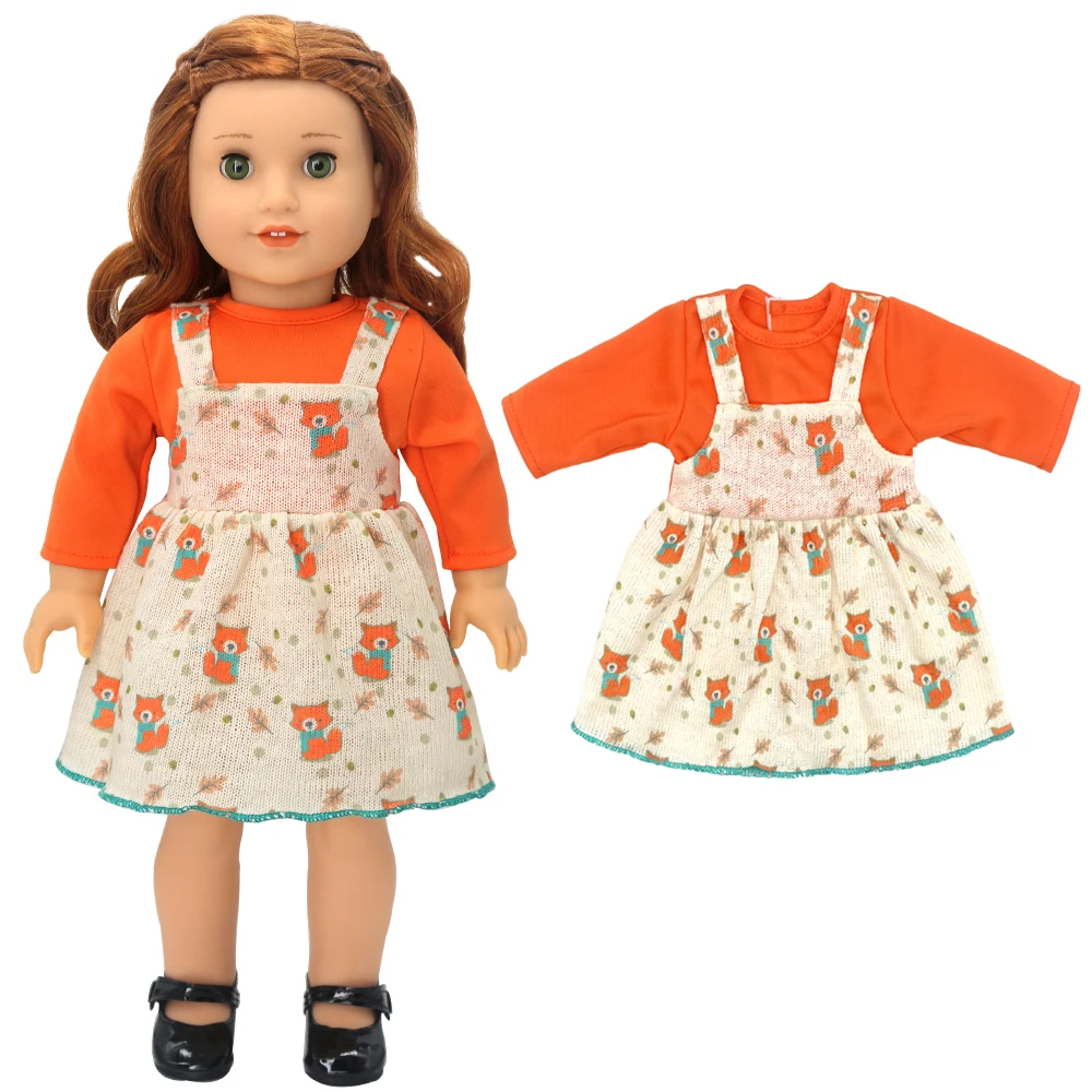 

18 Inch Girl Dolls Clothes Strap Shirt Jeans Pants Baby Doll Outwear Children Girl Xmas Gifts