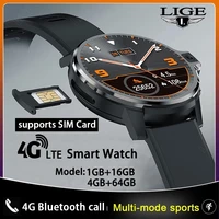 lige smart satch dual system 4g hd call dual camera 1gb16gb health management music recording gps positioning wifi smartwatch