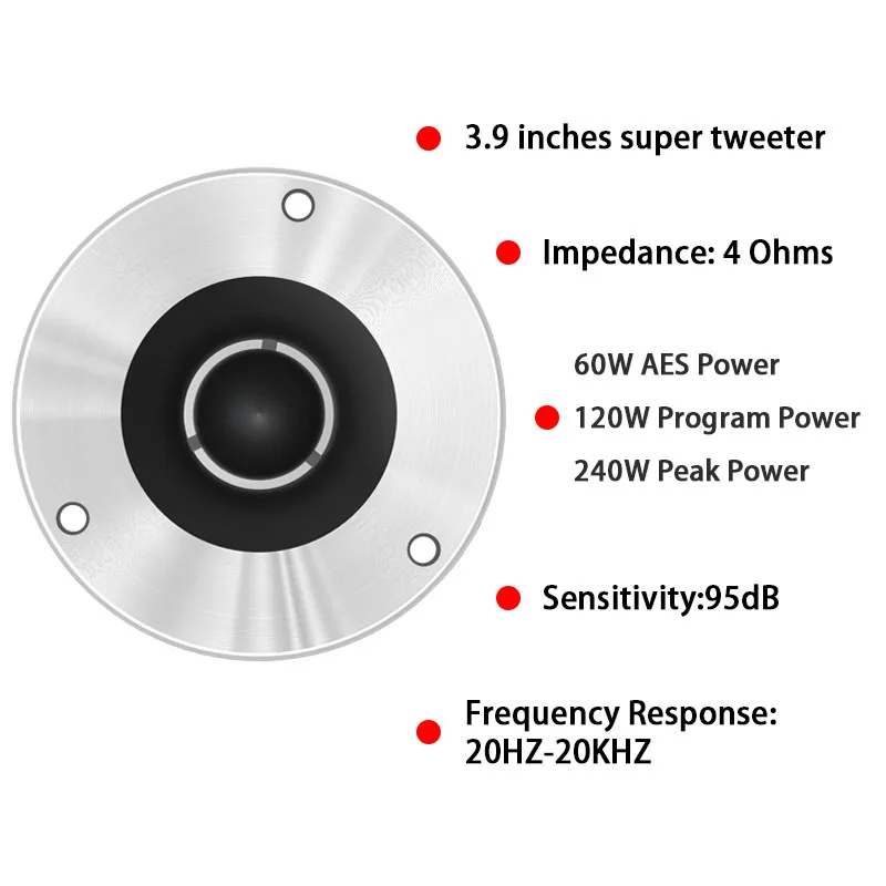 2 шт. 3 9-дюймовый алюминиевый высокочастотный динамик Super Bullet автомобильные