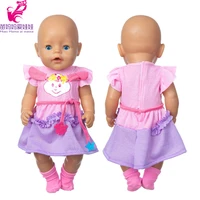 43cm new born baby doll dress for 17 girl doll clothes toys doll clothes outwear