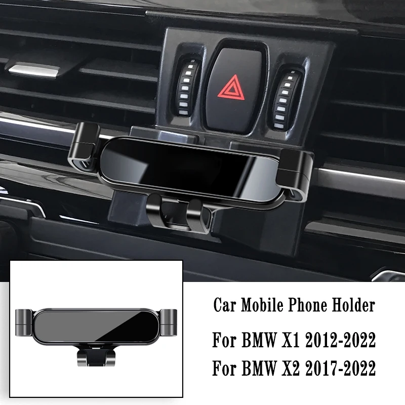 

Metal Car Holder For BMW X1 X2 F39 F47 F48 F49 2012-2022 Gravity Navigation Bracket Air Outlet Clip Bracket Rotatable Support