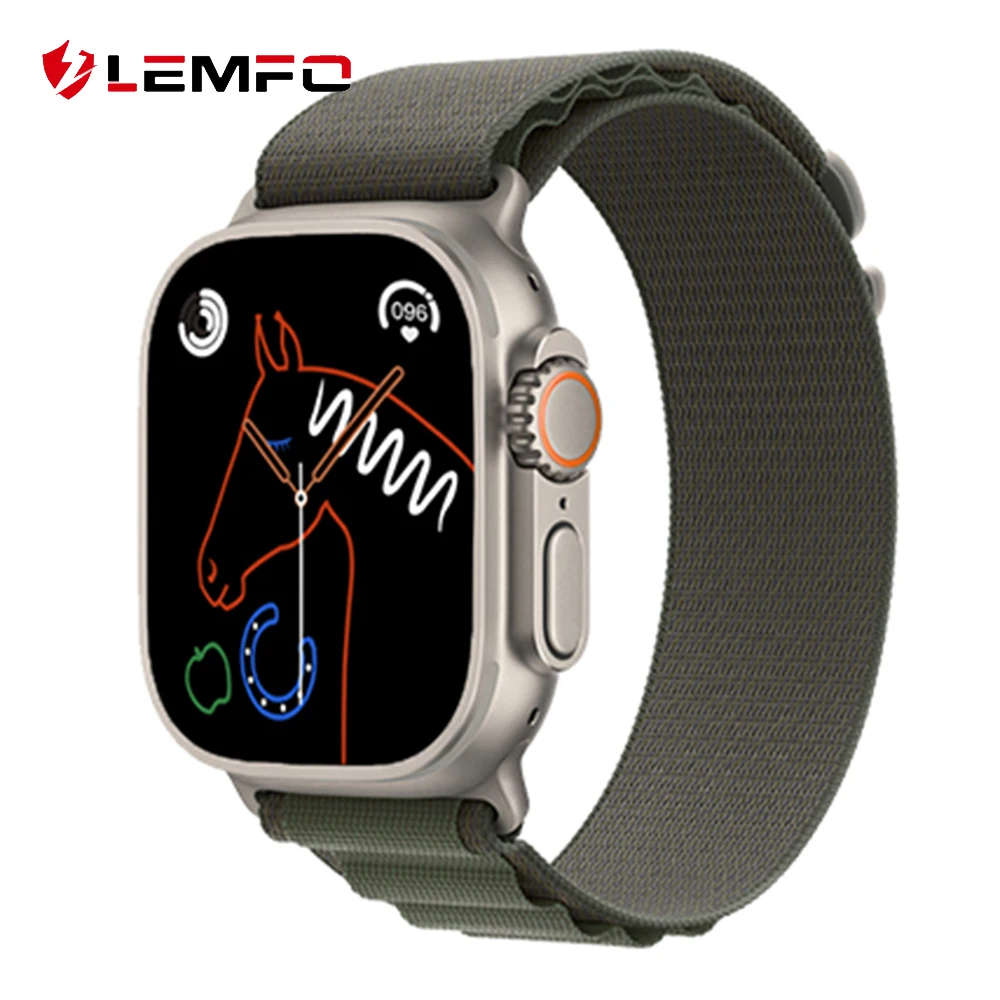 LEMFO NFC Smart Watch Ultra Series 8 Smartwatch Мужчины Женщины Bluetooth Call IP68 Водонепроницаемый