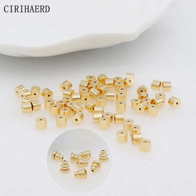 

DIY Jewelry Accessories Ear Backs Stopper 14K Gold Plated Earrings Making Materials Handmade Parts Findings Earring Ear Plugs