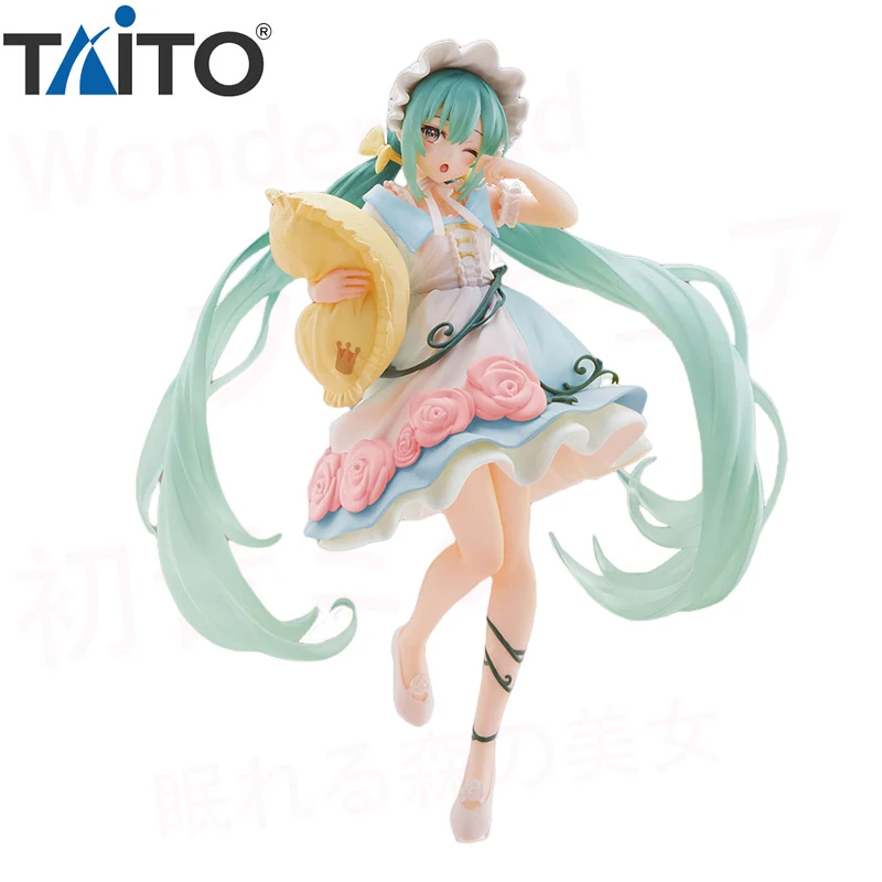 

В наличии TAiTO Страна Чудес Hatsune Miku сон красавица ограниченный выпуск Ver. Оригинальные Аниме фигурки, модель игрушки из ПВХ, 18 см