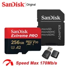Micro SD карта памяти SanDisk Extreme Pro, 128 ГБ, 64 ГБ, 256 ГБ, 512 ГБ, 400 гб