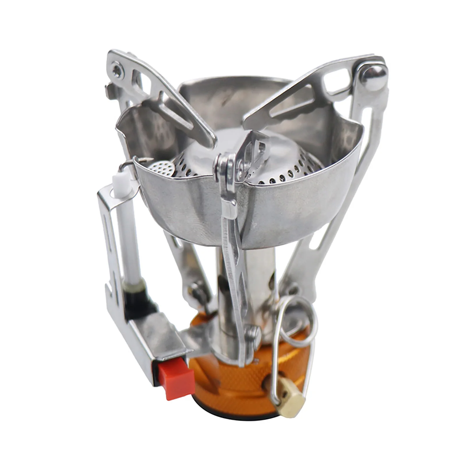 

Mini Stove Head Portable Camping Gas Stove Mini Stove Ignition Adjuatble Valve Hiking Cooking Outdoor Backpacking