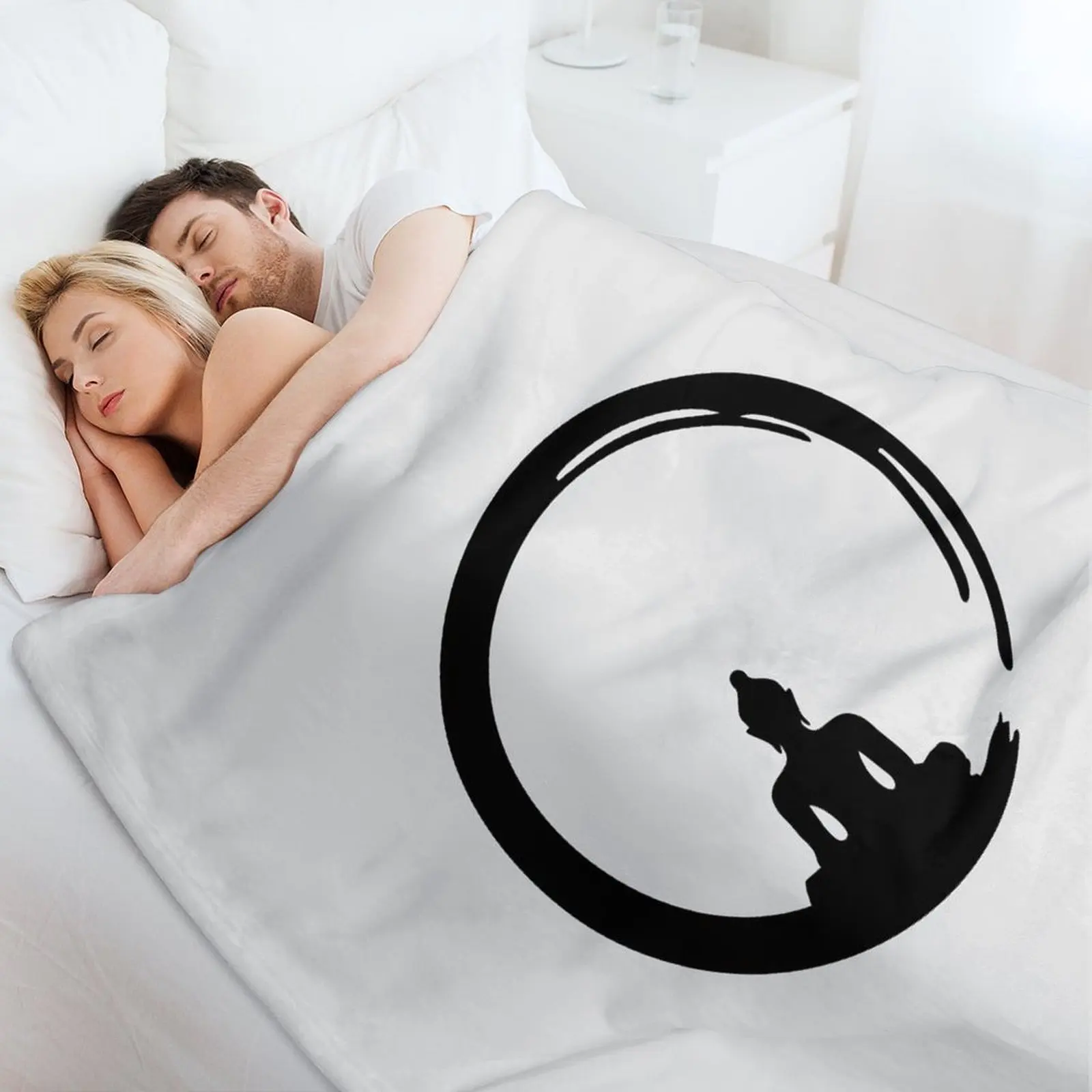 Enso Zen Круг Просвещения Медитация Будда Буддизм Япония Плед Спальный мешок Одеяла