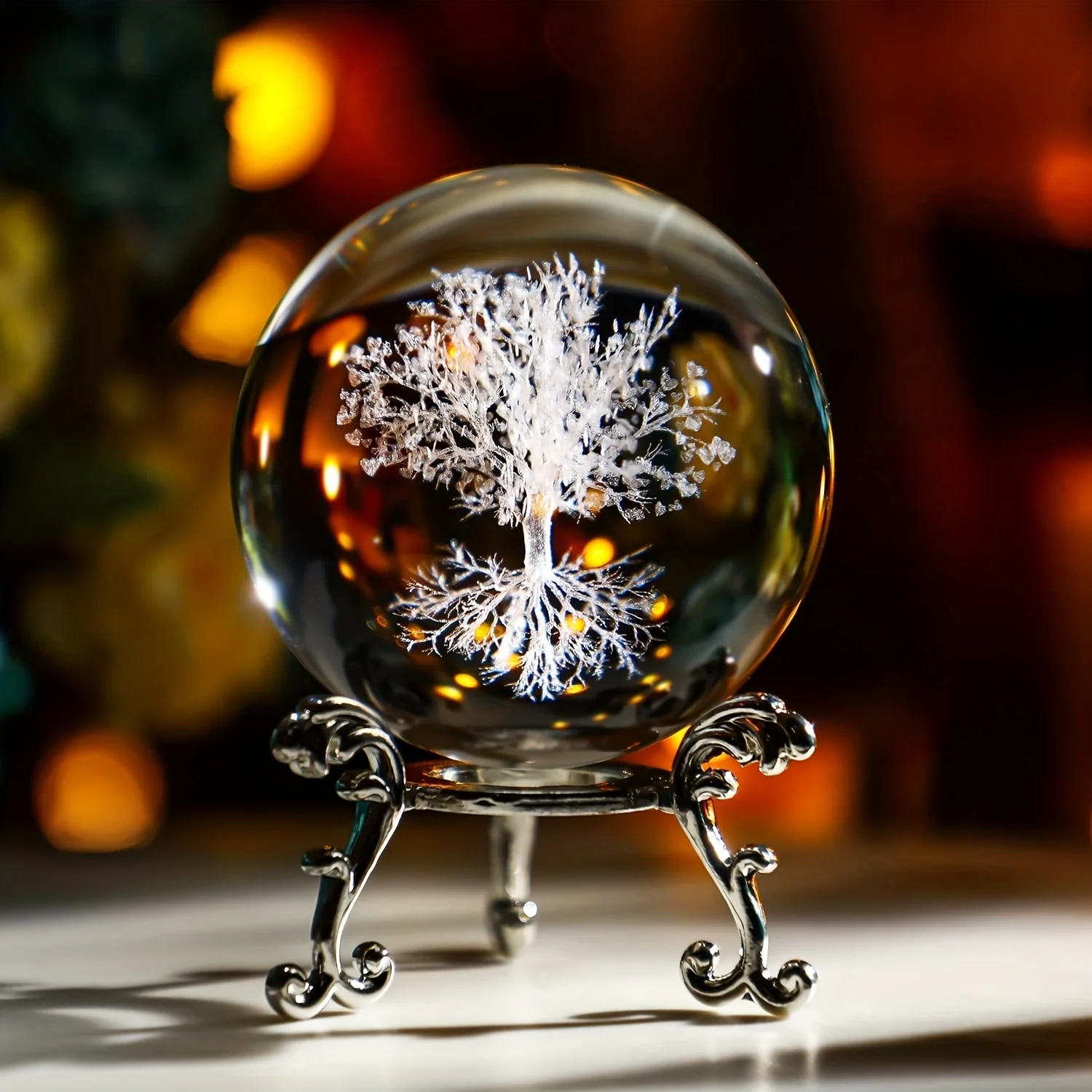 

1pc 3D 60mm Tree Of Life Laser Crystal Ball