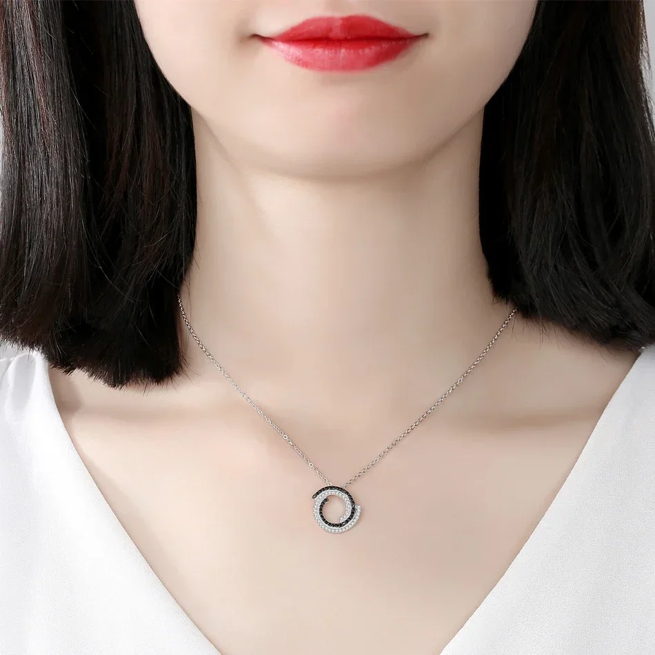 TONGZHE нерегулярное круглое ожерелье на ключице из стерлингового серебра 925 пробы