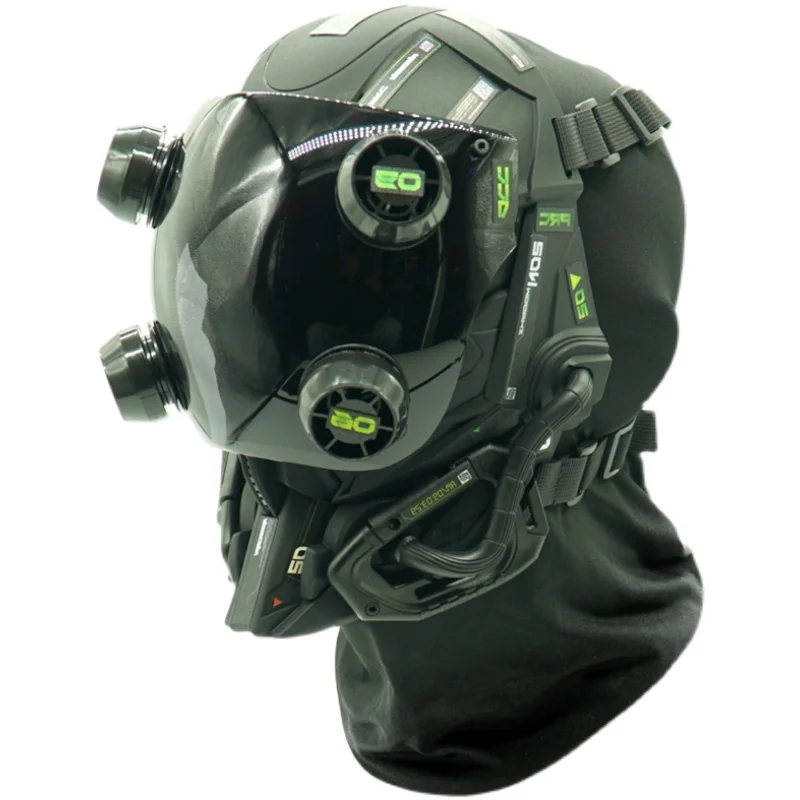 Cyberpunk maskesi fonksiyonlu yaratıcı el yapımı maske özel kuvvetler gerçek Cs Cosplay askeri fanlar toplamak sahne