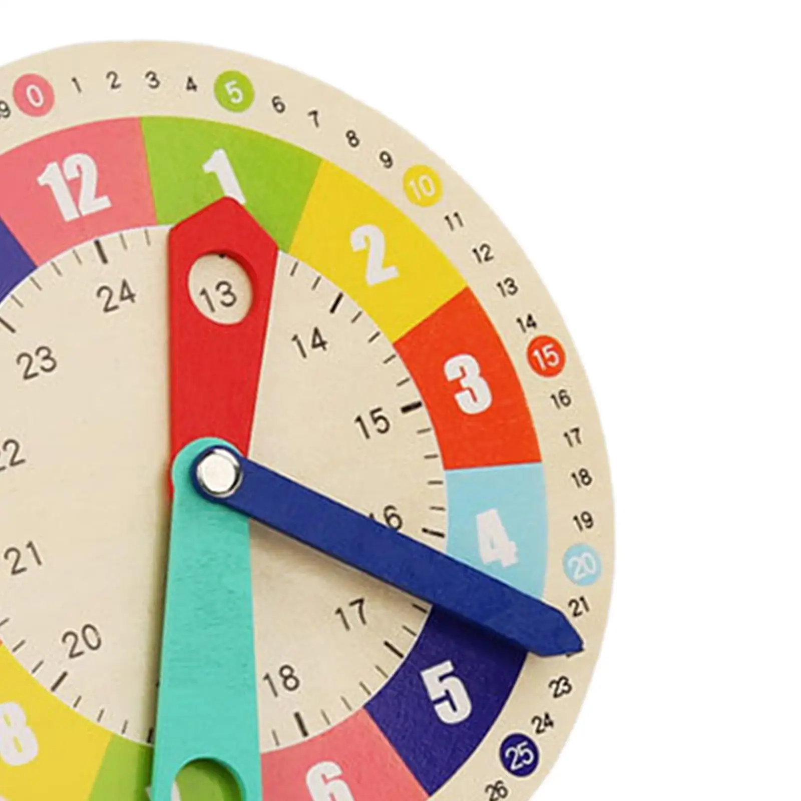 

Montessori Wooden Clock Kids Toys Educational Toy Stable Teaching Aids Wooden Card Clock for School Children Toddlers Student