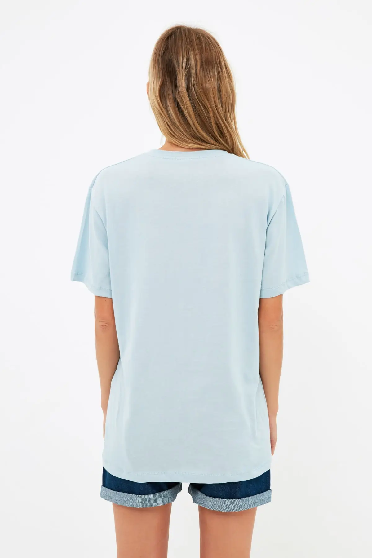 

Trendyol Printed Boyfriend Knitted T-Shirt TWOSS21TS3955