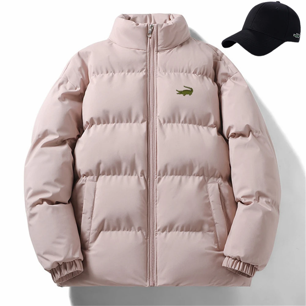 2023 Winter Down Jackets Men And Women Fashion Brand Print Plus Thick Coats Loose Sweatshirts Long Sleeves Cardigan Zip Jacket