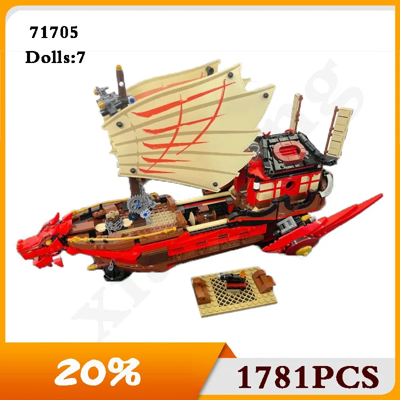 

1781 Pcs New Phantom Series Destiny Bounty Brick Dragon Boat Spaceship Compatible 71705 Brick Toys Kids Gift Christmas Gift