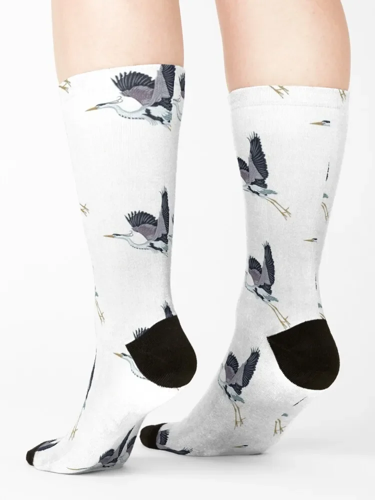 Носки Flying Blue Heron Wildlife Bird аргентинские снежные женские носки мужские