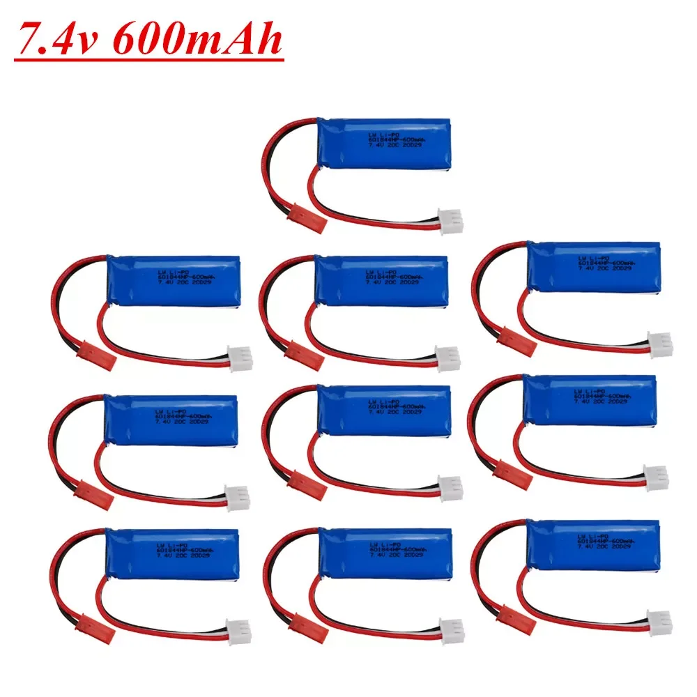 

NEW 7.4V 600mAh Lipo Battery for WLtoys K969 K979 K989 K999 P929 P939 RC Car Parts 2s 7.4v Battery for WLtoys K969