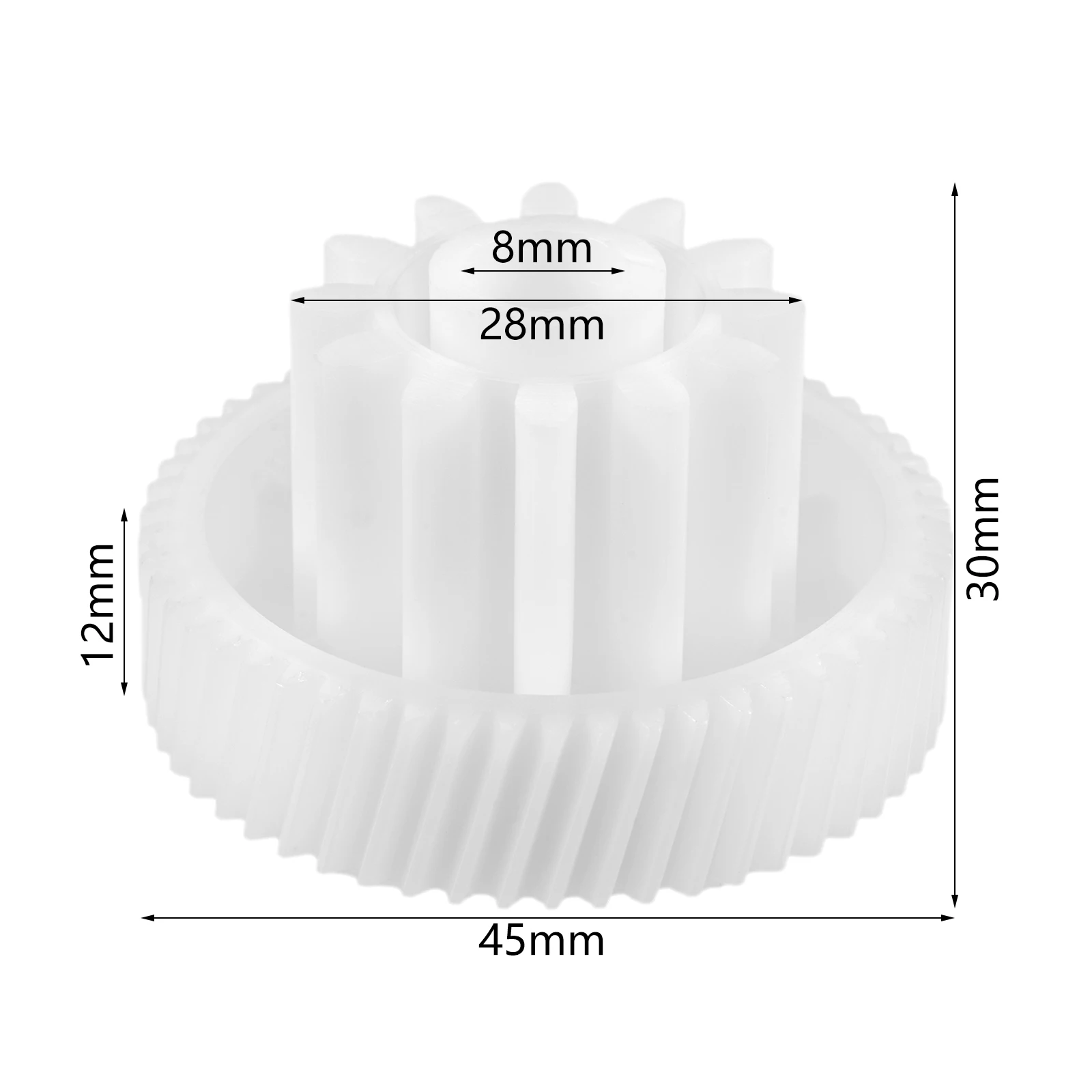

2 шт., шестерни для мясорубок POM, 12/4 зубьев для Moulinex, Vitek