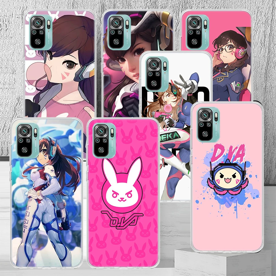 Чехол для телефона Game O-Overwatchs-DVA Xiaomi Redmi Note 13 12S 12 11 Pro Plus 11S 11T 11E 10 10S 9 9S 8 7 Global Soft Cover