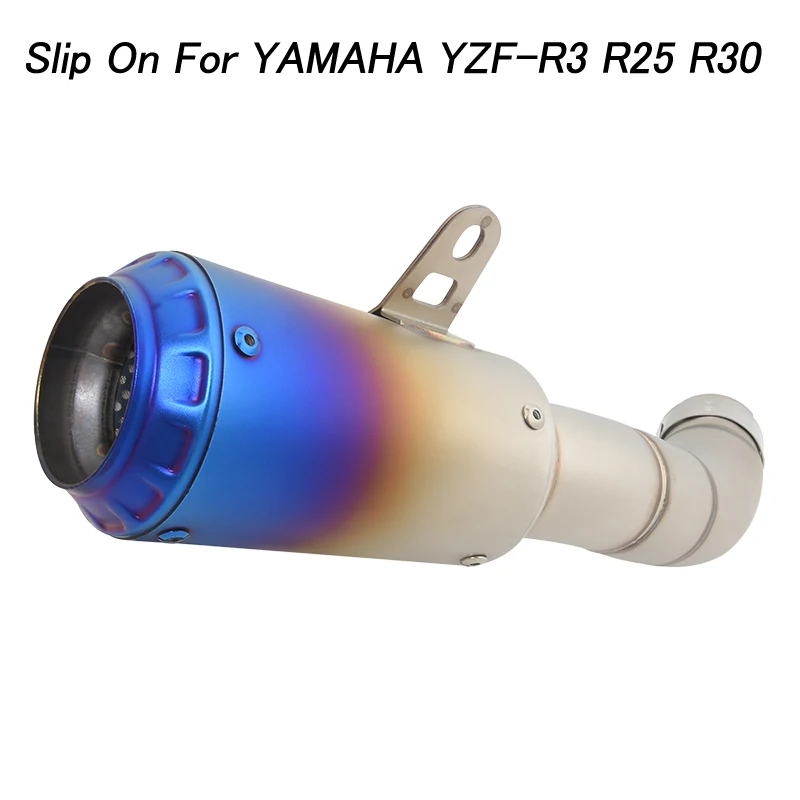 

Motorcycle Slip On For YAMAHA YZF-R3 R3 R25 R30 MT03 MT25 2014-2019 Years Exhaust Full System Link Pipe Muffler Moto Escape