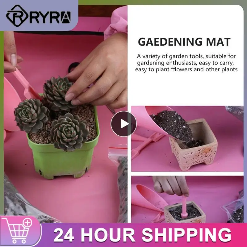 

Planting Mat 100*100cm Gardening Potting Pad Foldable Garden Plant Flower Pot Transplanting Waterproof Mats Square