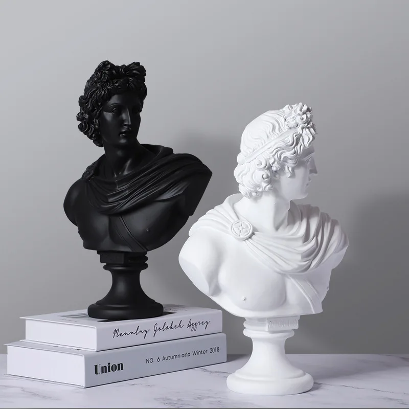 

Nordic Style Portrait David Sculpture Decoration Character Head Portrait Office Resin Crafts Decoration