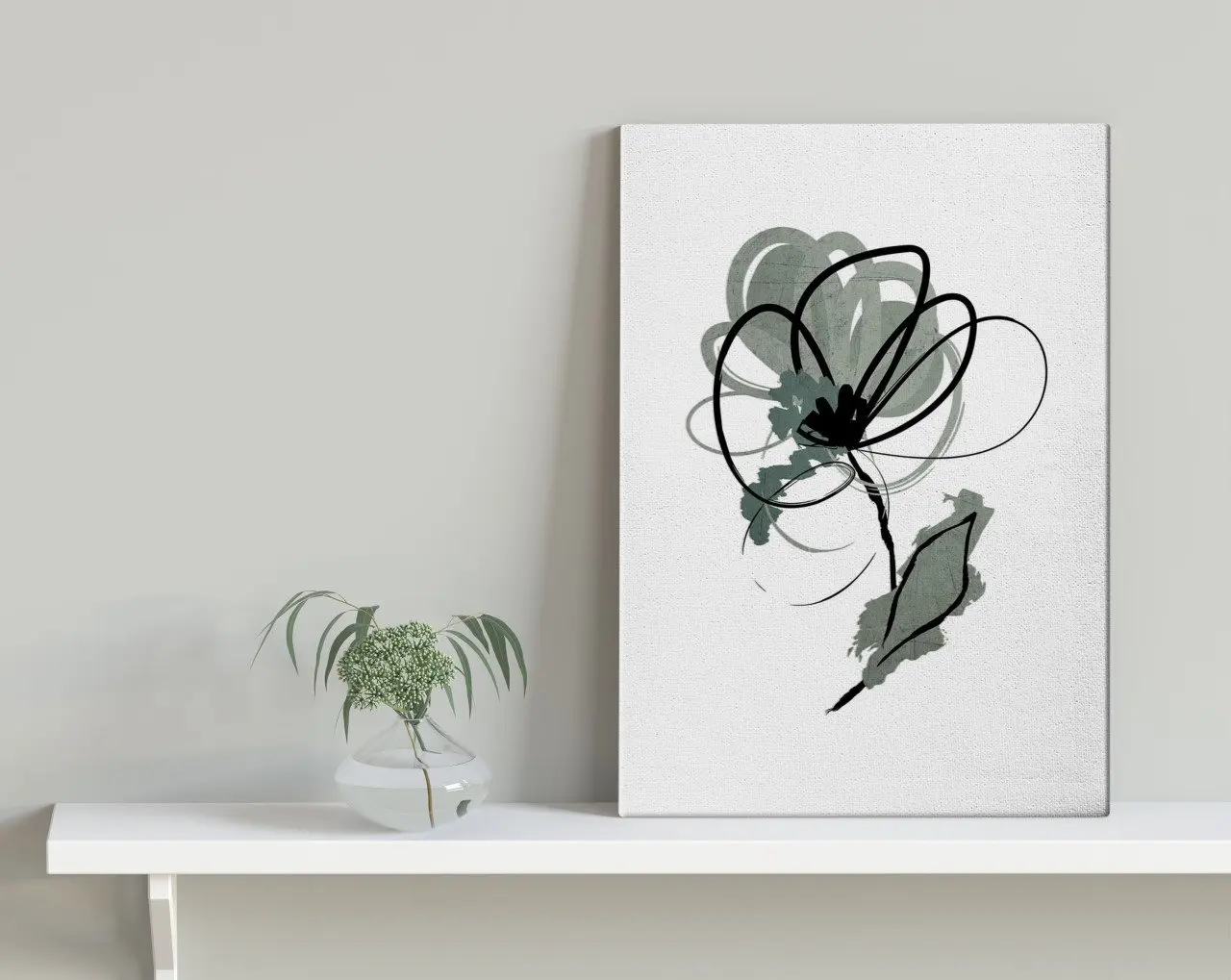 

Холщовый стол BK Home Minty с цветочным дизайном, 30x50 см-1