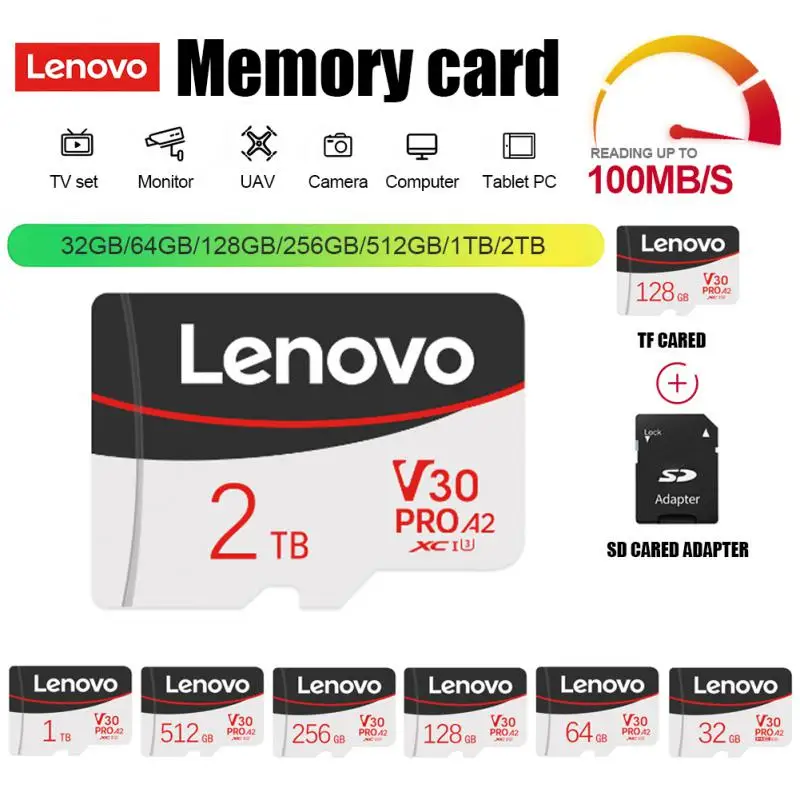 

Original Lenovo SD 2TB Micro TF Mini SD Card 1TB 512GB TF Memory Flash Card 128GB 256GB for Phone/Computer/Camera Dropshipping