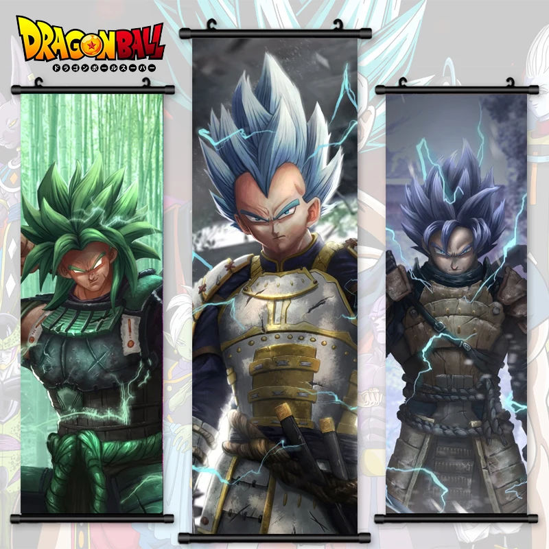 

Printed Poster Anime Wall Dragon Ball Artwork Goku Pictures Frieza Painting Canvas Super Saiyan Hanging Scrolls Home Decor Art