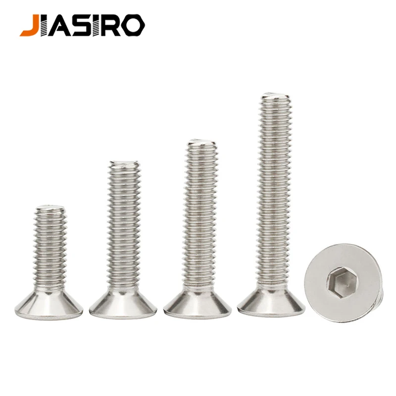 

1/5/10/50pcs M1.6 M2 M2.5 M3 M4 M5 M6 M8 Hexagon Hex Socket Head Flat Countersunk Allen Bolt Screw 304 Stainless Steel 3-100mm