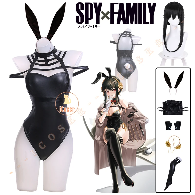 

Anime Spy×Family Yor Forger Sexy Bunny Cosplay Costume Wig Role Play Rabbit Skirt Women dress Swimsuit Bunny Girl Suit Yor Briar